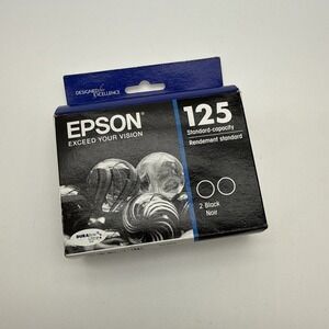 Epson 2 Pack 125 Black Standard Capacity Expired 03-2023 New in Box C13T125126